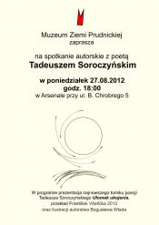 Spotkanie autorskie z poetą Tadeuszem Soroczyńskim